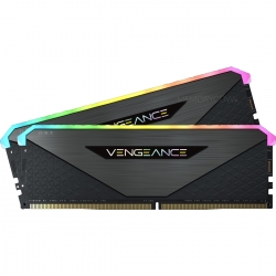 Corsair VENGEANCE RGB 16GB (8GB x2) DDR4 3600MT/s Black DIMM, (CL16)