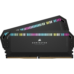 Corsair DOMINATOR PLATINUM RGB 32GB (16GB x2) DDR5 6200MT/s Black DIMM, [XMP]