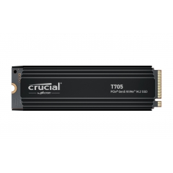 Crucial 4TB (4000GB) T705 SSD M.2 (2280), NVMe, PCIe Gen 5.0 (x4), 14100MB/s R, 12600MB/s W [Heatsink]