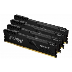 128GB (32GB x4) Kingston FURY Beast KF436C18BBK4/128 DDR4 3600MT/s Non-ECC Memory DIMM, XMP