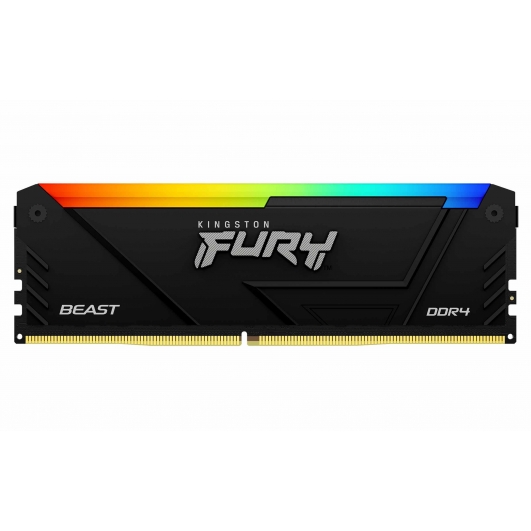 32GB Kingston FURY Beast KF436C18BB2A/32 DDR4 3600MT/s Non-ECC Memory DIMM, XMP, RGB