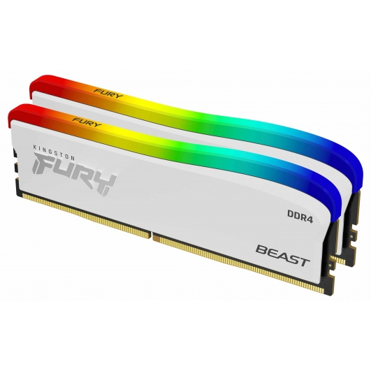 16GB (8GB x2) Kingston FURY Beast KF432C16BWAK2/16 DDR4 3200MT/s Non-ECC Memory DIMM, XMP, RGB