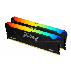 Kingston FURY Beast RGB KF437C19BB2AK2/16 16GB (8GB x2) DDR4 3733MT/s Black DIMM [XMP]