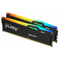 32GB (16GB x2) Kingston FURY Beast KF560C36BBE2AK2-32 DDR5 6000MT/s Non-ECC Memory DIMM, XMP/EXPO, RGB