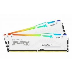 64GB (32GB x2) Kingston FURY Beast KF564C32BWAK2-64 DDR5 6400MT/s Non-ECC Memory DIMM, XMP, RGB