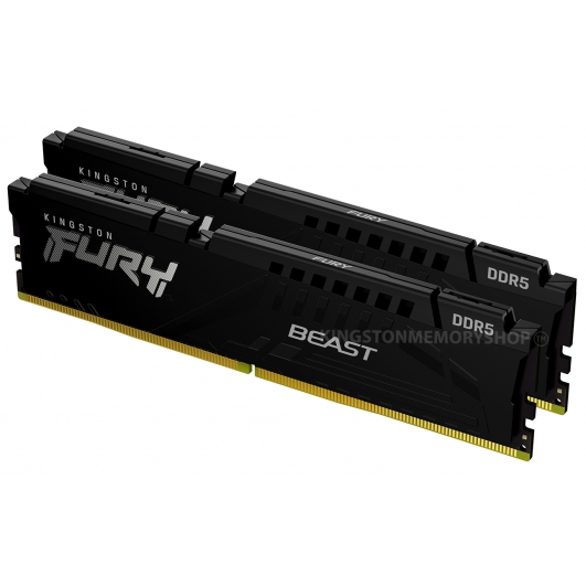 Kingston FURY Beast KF560C30BBK2-64 64GB (32GB x2) DDR5 6000MT/s Black Memory DIMM [XMP]