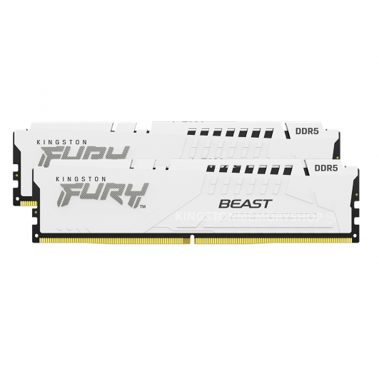 Kingston FURY Beast KF560C30BWK2-32 32GB (16GB x2) DDR5 6000MT/s White Memory DIMM [XMP]