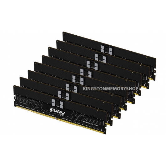 Kingston FURY Renegade Pro KF564R32RBE2K8-256 256GB (32GB x8) DDR5 6400MT/s ECC Registered RAM Memory DIMM [EXPO]