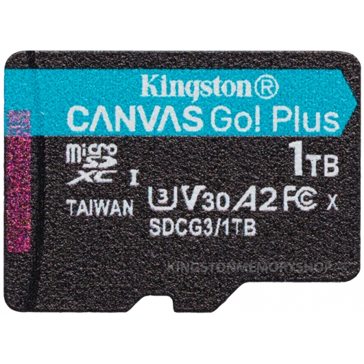 Kingston 1TB (1000GB) Canvas Go Plus Micro SD Card - U3, V30, Up To 170MB/s