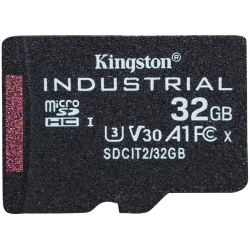 32GB Kingston Industrial Micro SD (SDHC) Card, U3, V30, A1, 100MB/s R, 80MB/s W