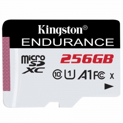 256GB Kingston High Endurance Micro SD (SDXC) Card, U1, A1, 95MB/s R, 45MB/s W