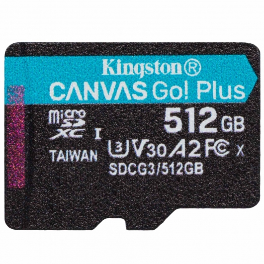 Kingston 512GB Canvas Go Plus Micro SD Card - U3, V30, Up To 170MB/s