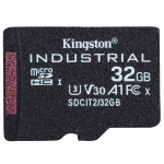 32GB Kingston Industrial Micro SD (SDHC) Card, U3, V30, A1, 100MB/s R, 80MB/s W