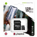 Kingston 128GB Canvas Select Plus Micro SD Card - U1, V10, A1, Up To 100MB/s