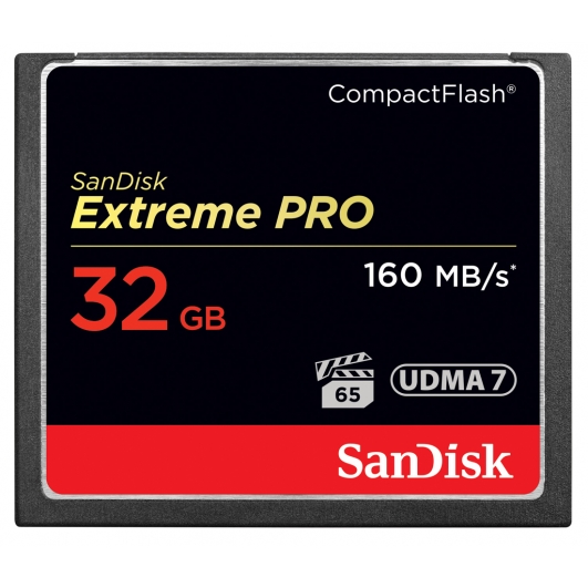 SanDisk 32GB Extreme Pro Compact Flash (CF) Memory Card - Up To 160MB/s