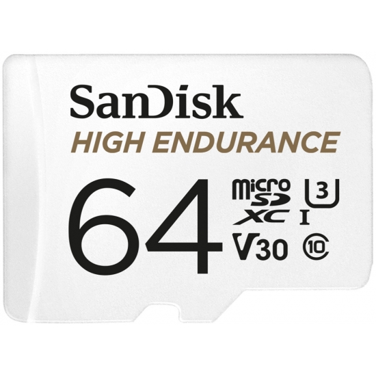 Sandisk 64gb High Endurance Micro Sd Sdxc Card U3 V30 100mb S R 40mb S W Buy Online Memorycow Free Uk Delivery