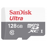 SanDisk 128GB Ultra Micro SD Card, Inc Adapter - U1, Up To 100MB/s