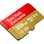 SanDisk 256GB Extreme Micro SD Card - U3, V30, A2, Up To 190MB/s