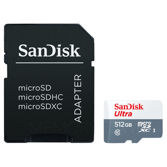 SanDisk 512GB Ultra Micro SD Card - U1, Up To 100MB/s