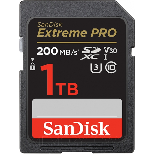 SanDisk 1TB (1000GB) Extreme Pro SD Card - U3, V30, Up To 200MB/s