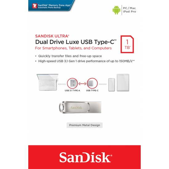 sandisk ultra dual drive 3.1 luxe 1tb